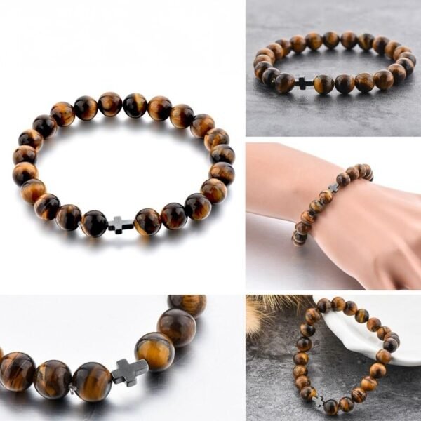 Natural tiger eye stone bracelet - Image 3