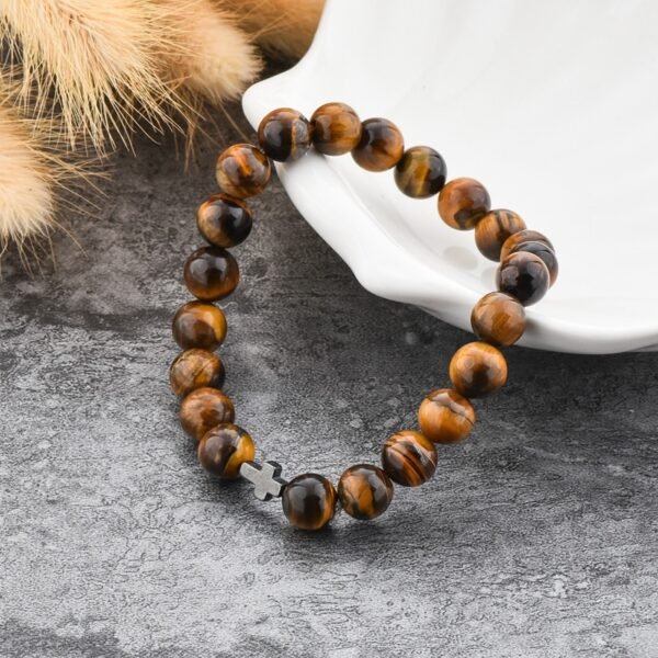 Natural tiger eye stone bracelet - Image 6